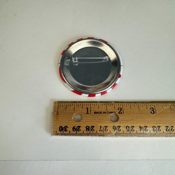Vtg 2.25 inch Round United Airlines Souvenir Collectible Pin Red White Stripes - Picture 4 of 7